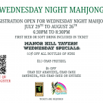 Wednesday Night Mahjong at Manor Hill Tavern